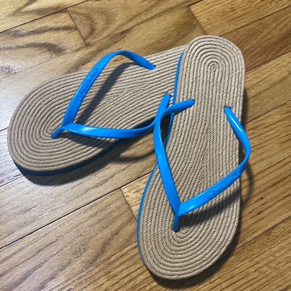 Women’secret New Beach/home Flip-flops New with tags beige/blue sz EUR 38 us 7.5 - Picture 6 of 7